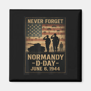 Íman Dia D 81º Aniversário Normandia 1944 Tributo Milit