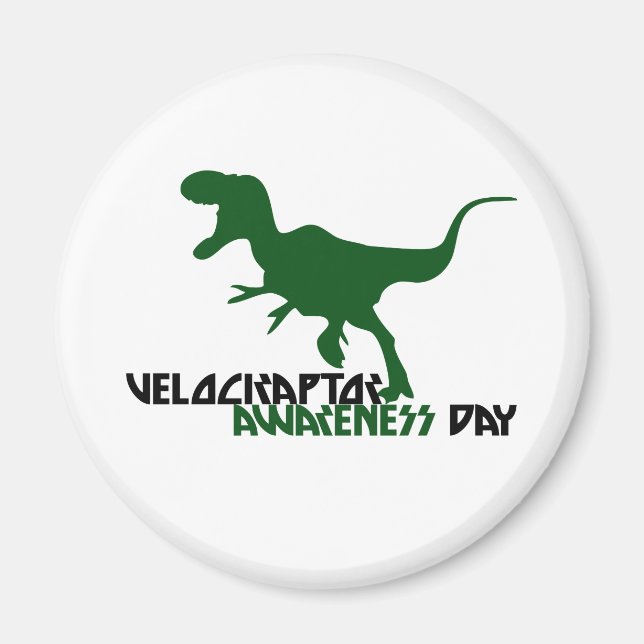 Íman Dia da Consciência do Velociraptor (Frente)