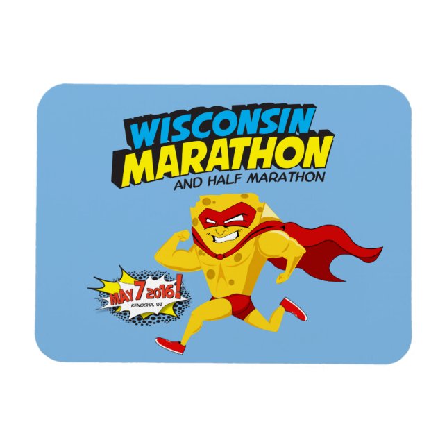 Íman Dia da Corrida da Maratona de Wisconsin (Horizontal)