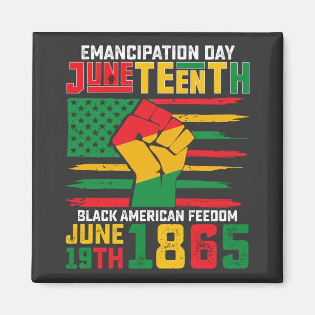 Íman Dia da Emancipação Juneteenth Liberdade Negra Amer (Frente)