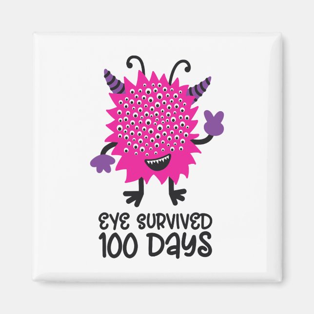 Íman Dia Da Escola Meninas Monstras Os Olhos Sobreviver (Frente)