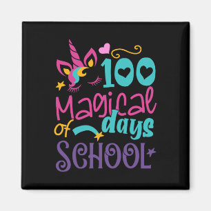 Íman Dia Da Escola Unicórnio 100 Dias Mágicos Professor