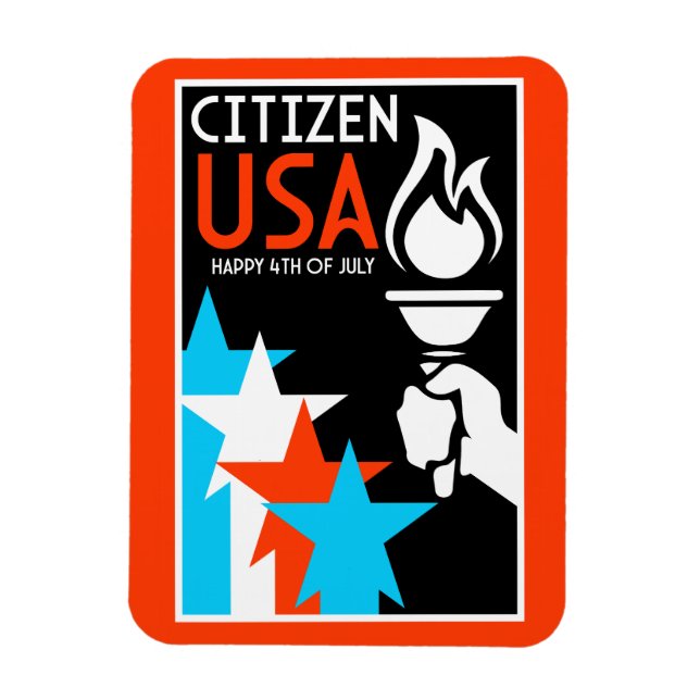 Íman Dia da Independência Americana (Vertical)