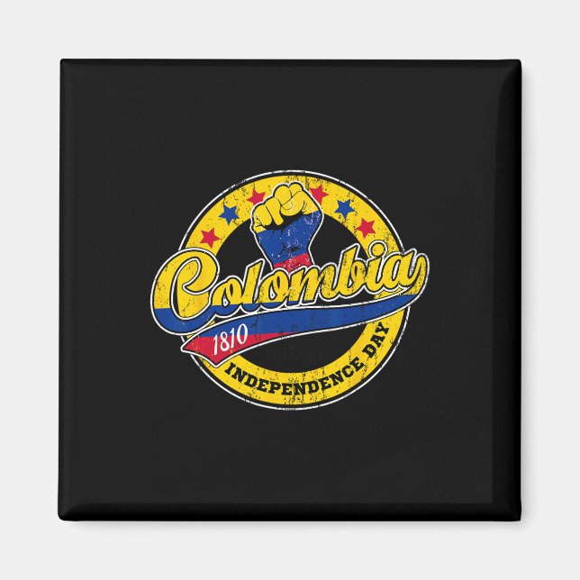 Íman Dia da Independência Bandeira da Colômbia Estilo R (Frente)