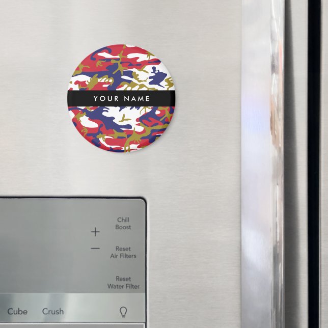 Íman Dia da Independência Camuflagem Seu nome Personali (In Situ (Fridge))