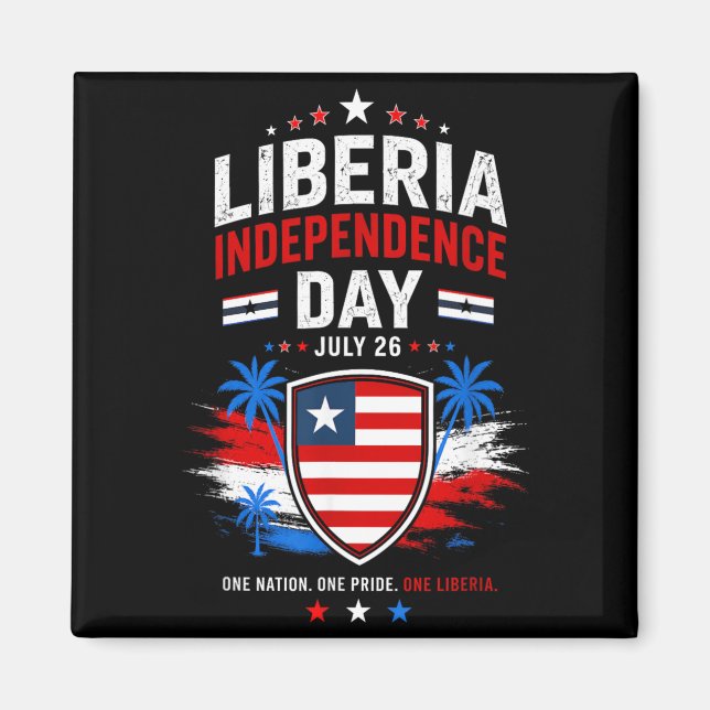 Íman Dia da Independência da Libéria 26 de Julho Bandei (Frente)