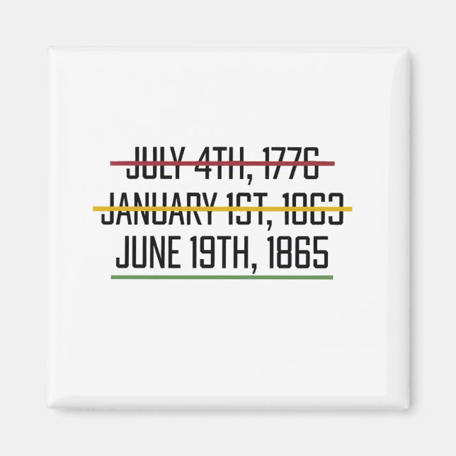 Íman Dia da Independência História Negra (Frente)