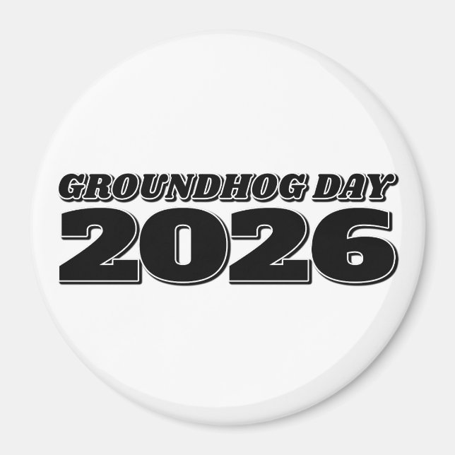 Íman Dia da Marmota 2026 (Frente)