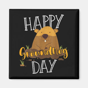 Íman Dia da Marmota Feliz Dia da Marmota 