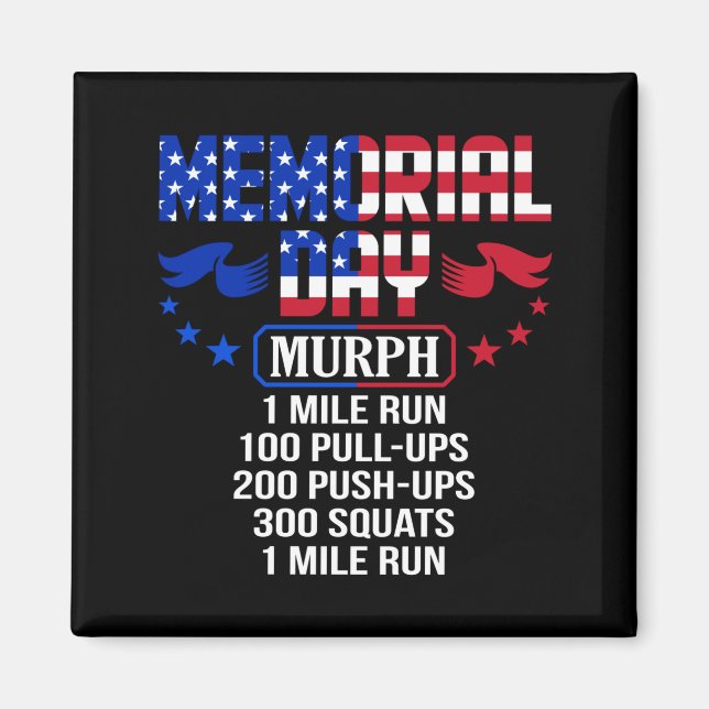 Íman Dia da Memória murph serviço militar Dia da Memóri (Frente)