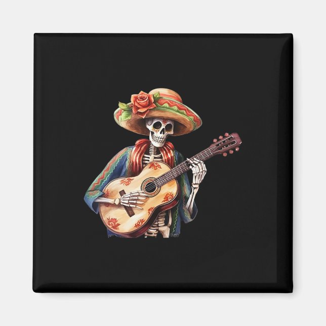 Íman Dia da Morta Lady Sugar Skull Dia De Los Muerto (Frente)