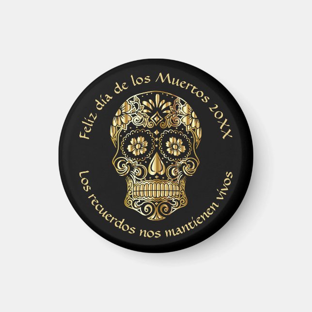 Íman Dia da Morte - Personalizar Adicionar Nome e Mensa (Frente)