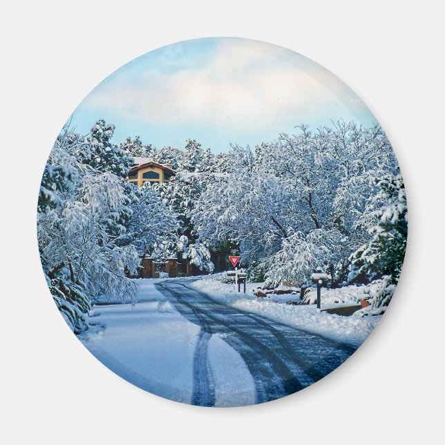 Íman Dia da Neve Sedona, imã (Frente)