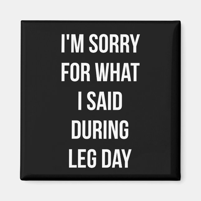 Íman Dia Da Perna, Desculpe Pelo Que Eu Disse. (Frente)