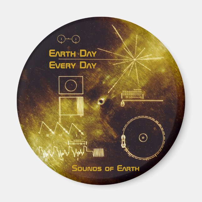 Íman Dia da Terra 2012 - Disco de ouro Sons da Terra (Frente)