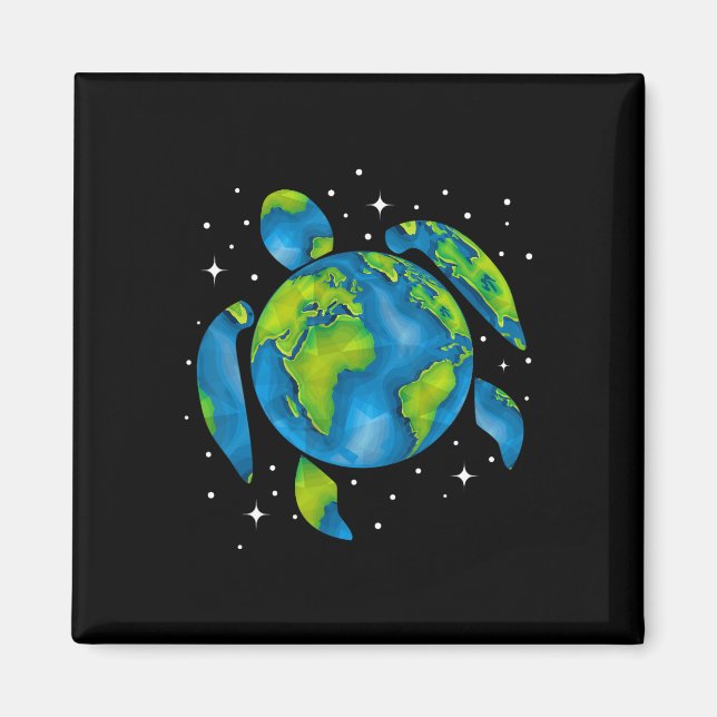 Íman Dia da Terra 2025 Restaurar Tartaruga do Mar do Re (Frente)