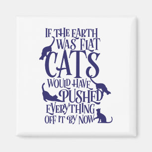 Íman Dia da Terra Plana Teoria dos Gatos Gráficos Engra