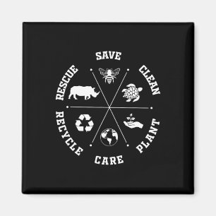 Íman Dia da Terra Salvar Abelhas Salvando Animais Recic