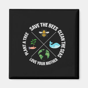 Íman Dia da Terra Salve As Abelhas Plantam Mais Árvores