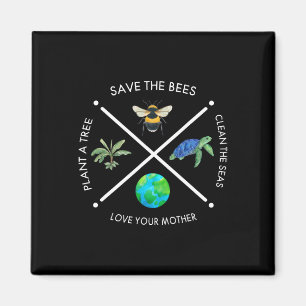 Íman Dia da Terra Salve As Abelhas Plantam Mais Árvores