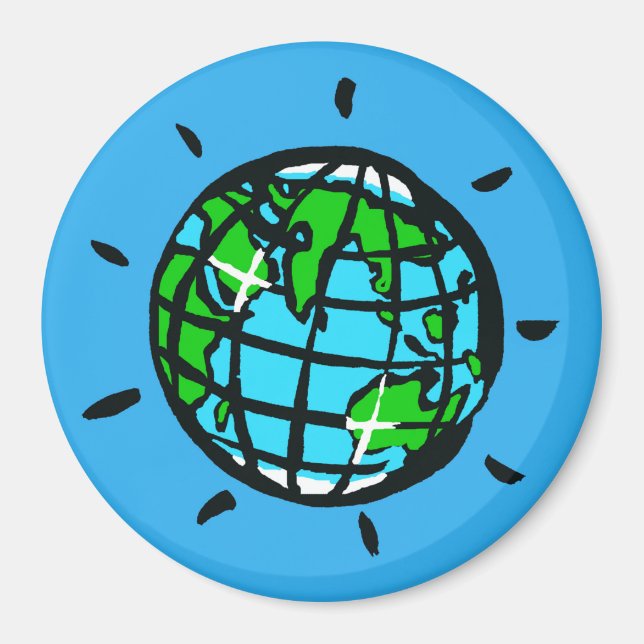 Íman Dia da Terra - Terra Planeta - Conservação - Ecolo (Frente)