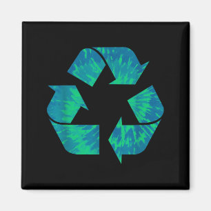 Íman Dia da Terra Tie Dye Símbolo de Reciclagem Recicla