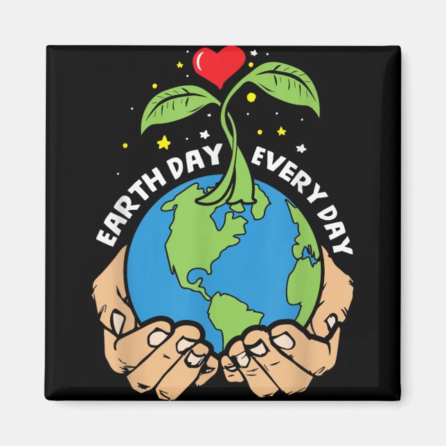 Íman Dia da Terra Todos os Dias - Greve Climática & Mei (Frente)