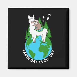 Íman Dia da Terra Todos os dias Llama Luz Legal Dia da