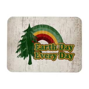 Íman Dia da Terra Todos Os Dias, Retro Arco-Íris