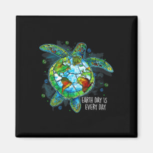 Íman Dia da Terra Todos Os Dias Tartaruga Marinha Engra