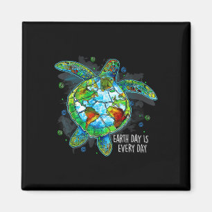 Íman Dia da Terra Todos Os Dias Tartaruga Marinha Engra