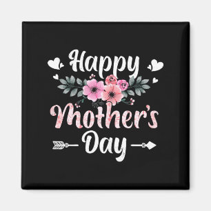 Íman Dia das mães feliz feminino com floral mãe mamãeMu