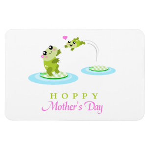 Íman Dia das mães feliz Hoppy do sapo bonito