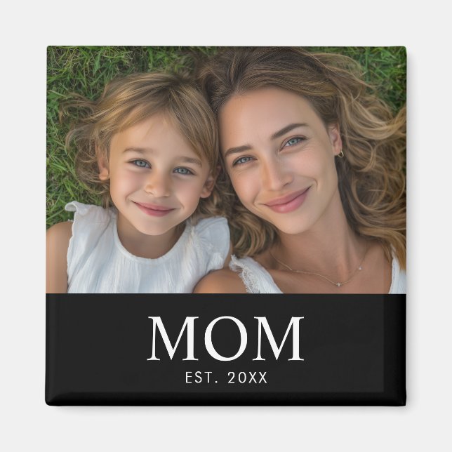 Íman Dia das Mães Foto Estabelecida pela Mamãe (Frente)