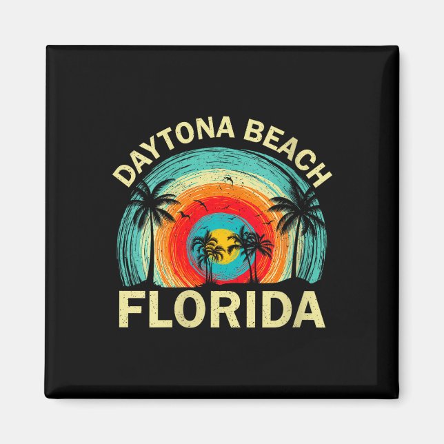 Íman Dia das mulheres daytona beach florida verão retrô (Frente)