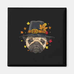 Íman Dia de Ação de Graças Pug Pilgrim outono Dia da Tu