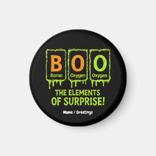 Íman Dia de as Bruxas engraçado Boo Elements Science Su