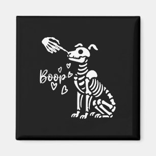 Íman Dia de as Bruxas engraçado de Cachorro de Mão do E