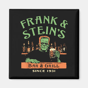 Íman Dia de as Bruxas engraçado Frank E Bar Grill