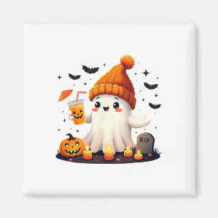 Íman Dia de as Bruxas engraçado Ghost Ghost Gice Coffee