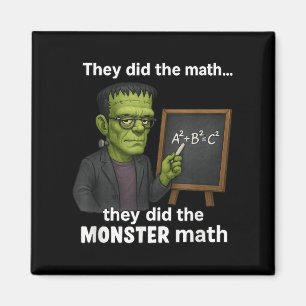 Íman Dia de as Bruxas engraçado Monstro Math Pun, Teach