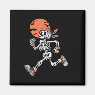 Íman Dia de as Bruxas engraçado Skeletroga Homens Mulhe