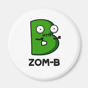 Íman Dia de as Bruxas engraçado Zombie Alphabet Pun Zom
