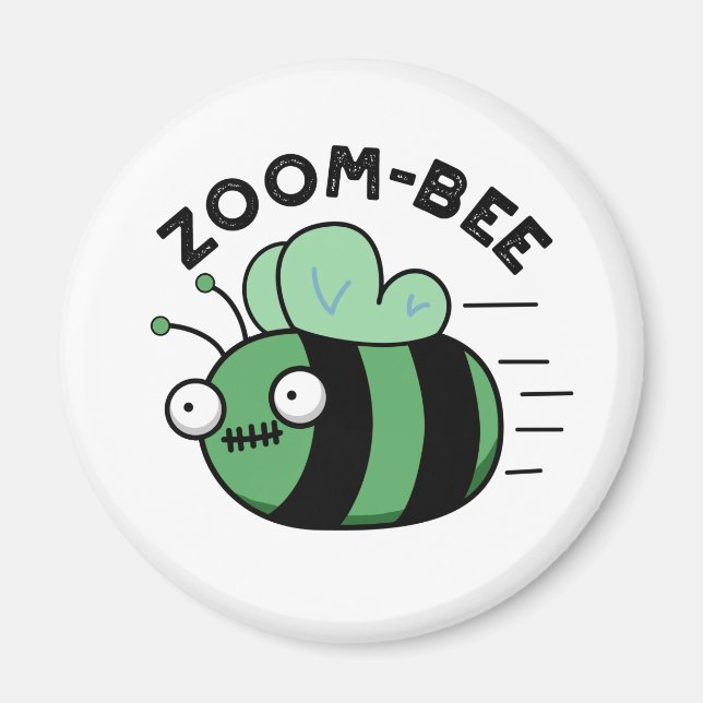 Íman Dia de as Bruxas engraçado Zombie Bee Pun (Frente)