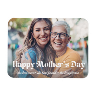 Íman dia de as mães branco moderno foto mínima do gráfi