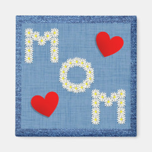 Íman Dia de as mães Denim e Daisies 