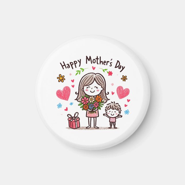 Íman Dia de as mães Feliz (Frente)