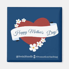 Íman Dia de as mães Feliz do Coração Vermelho de Conexã