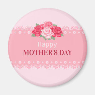 Íman Dia de as mães Feliz Floral Elegante   Magnet