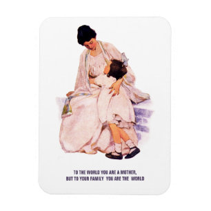 Íman Dia de as mães Fine Art Gift Magnets com Citaçã